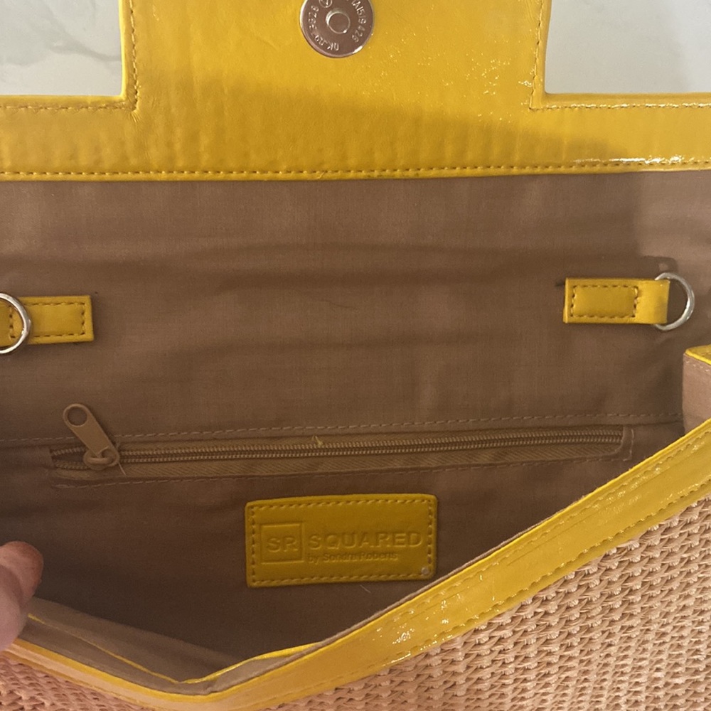 Sr Squared Straw Clutch With Optional Strap - image 2
